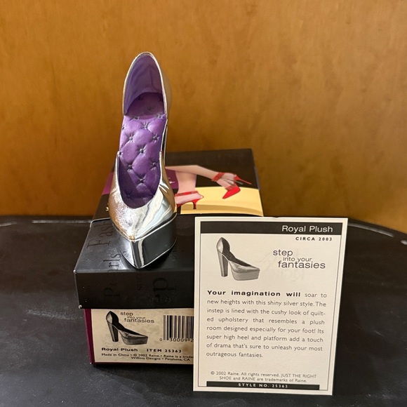 Just The Right Shoe Silver and Purple Heels - Picture 4 of 5